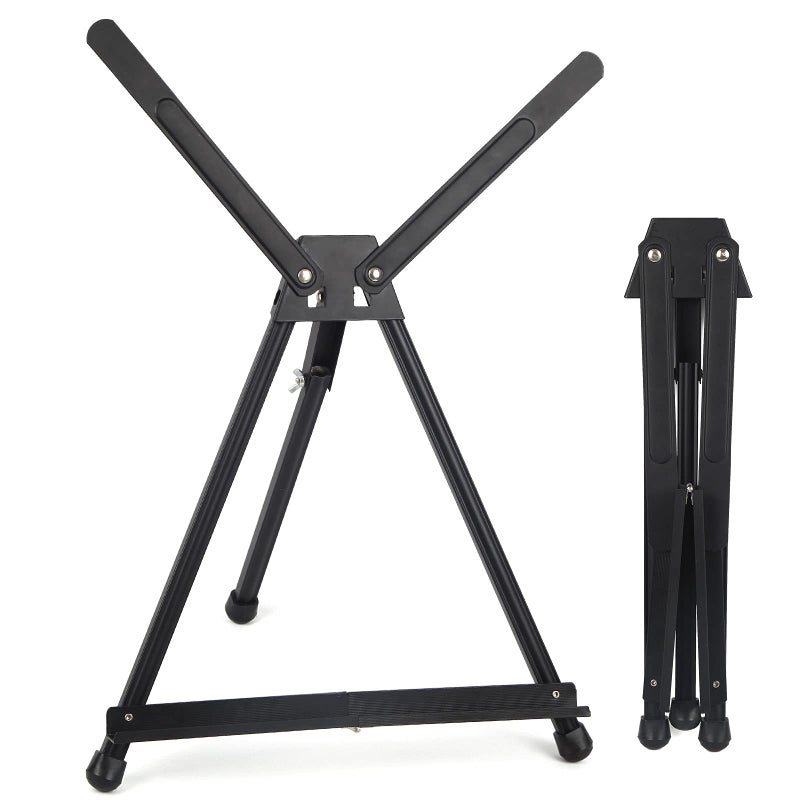 Falling in Art Aluminum 15 to 21 Tabletop Easel Display Black Tripod with Rubber Feet Holds Canvas Paintings Books Photos Signs