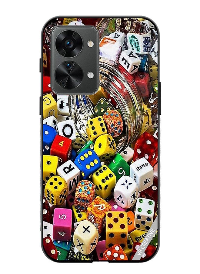 Protective Case Cover For OnePlus Nord 2T Ludo Design Multicolour