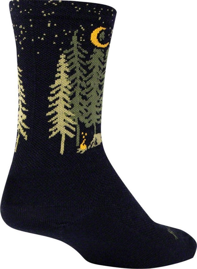 SockGuy Wool Camper Socks - 6 inch, Black, Large/X-Large