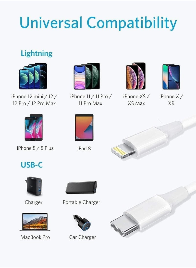 Generic - 20W Fast Charging Compaible For iphone 12 mini/12/12 Pro/13/13 pro/13 promax/13mini,Type C to Lightning Cable[MFi Certified] USB C to Apple PD Cable Fast Charger, iPad - Image 1