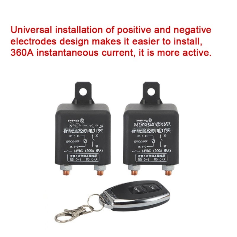 Universal Wireless Remotes Control 12V 150A Intelligent Switch Relay - Remote Battery Disconnect System for Car SUV Camper Trailer - Image 3