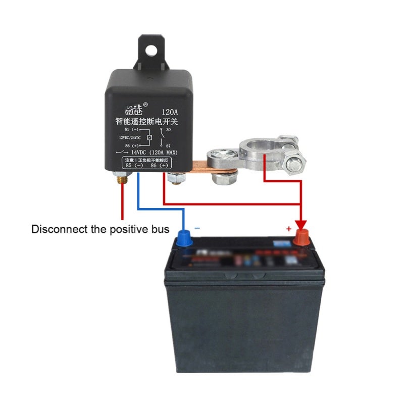 Universal Wireless Remotes Control 12V 150A Intelligent Switch Relay - Remote Battery Disconnect System for Car SUV Camper Trailer - Image 1