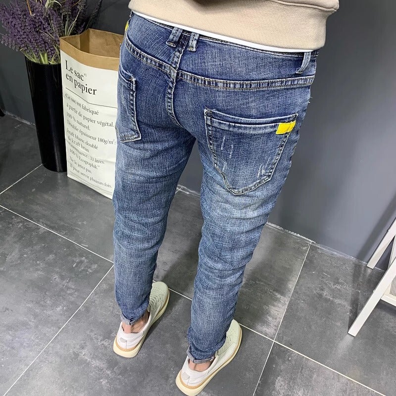 Unisex Classic Denim Jeans Loose Fit Daily Outdoor Wear - Image 1