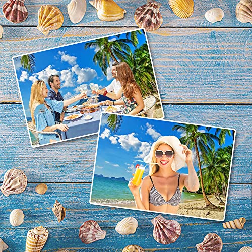 AOFOTO 10x8ft Beach Backdrop Summer Party Tropical Sand Beach Scene Photo Backdrop Hawaii Luau Blue Sky Ocean Palm Tree Seaside Vacation Photography Background Portrait Photoshoot Video Studio Props - Image 4