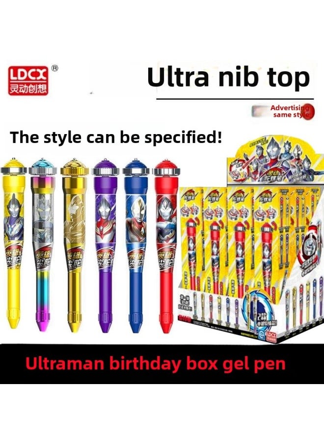 Generic - Genuine Smart Ultraman Spinning Top Pen Hero Pen Tip Spinning Toy Children's Digitaliga Hidden-Color:[The Whole Box Of 12] Ultraman Nib Gyro - Image 1