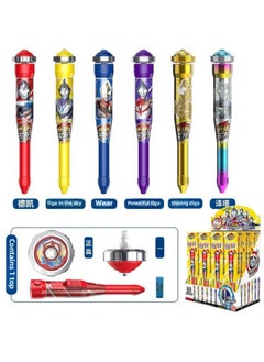 Genuine Smart Ultraman Spinning Top Pen Hero Pen Tip Spinning Toy Children's Digitaliga Hidden-Color:[The Whole Box Of 12] Ultraman Nib Gyro