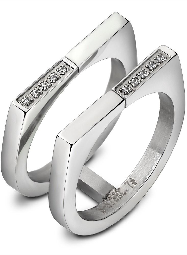 Loquat Stainless Steel Solid Polished Signet Ring