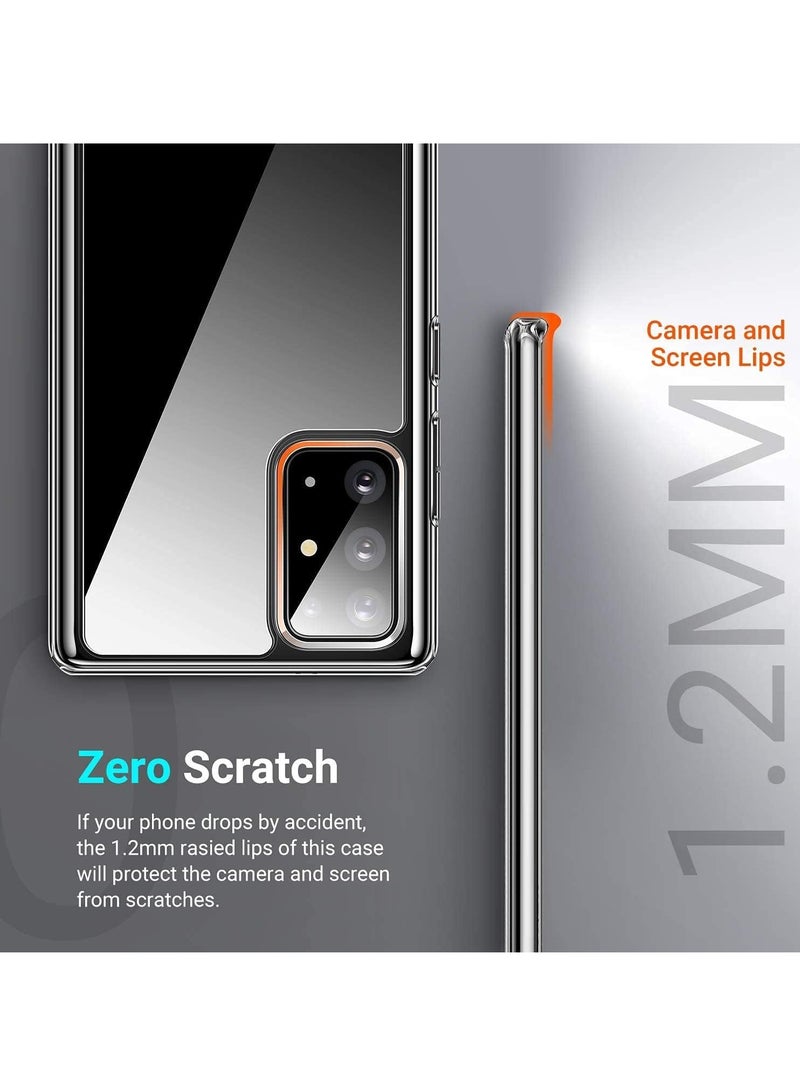 DUSALA Samsung Galaxy Note 20 Transparent Clear case cover With Slightly raised edges for 360 Drop Protection Anti Scratch Anti-Fingerprints - Image 4