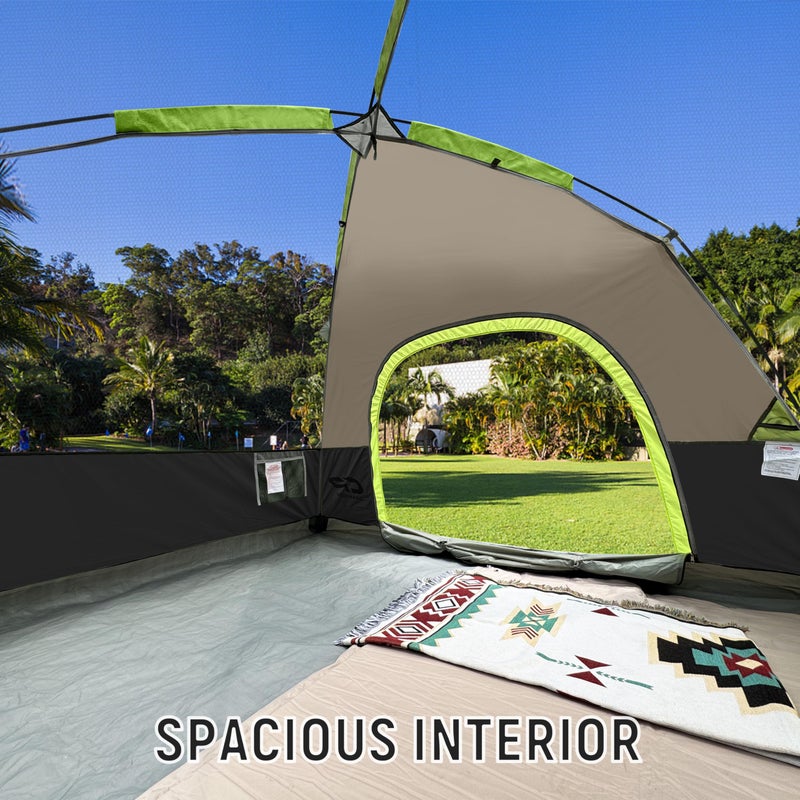 CAMPROS CP 4 Person Tent, Dome Tents for Camping with Rainfly, Waterproof Camping Tent Easy Set Up, Portable Family Tent with Large Mesh Window & Carry Bag for Outdoor Hiking - Image 4