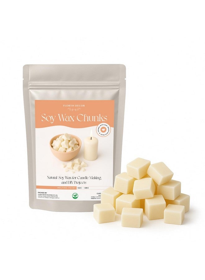 Floryn Decor® - 100% Pure Soy Wax for Candle Making | Natural Soy Wax | Vegetable Soy Wax for Candle Making (Pack of 250 Gm) - Image 1