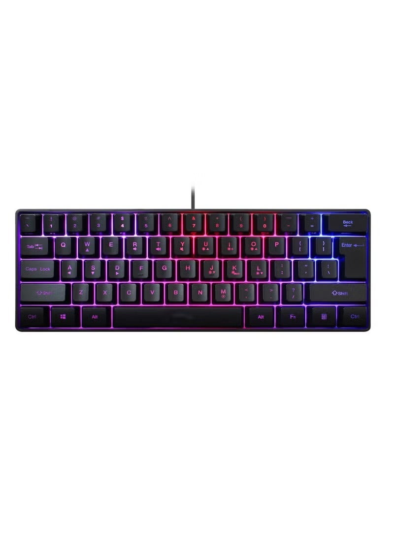 V700 Wired RGB Streamer Gaming Keyboard Black  - Image 1
