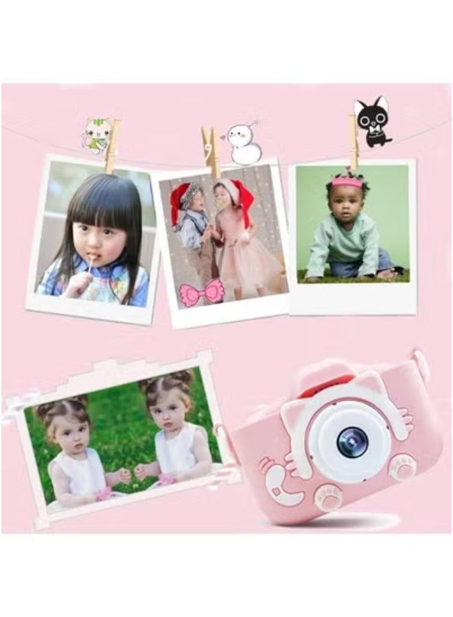 Kids Camera for Boys and Girls – Pink Dual Camera for Photos and HD Videos with Built-In Games – Front & Rear Lenses, Large Screen, and Child-Friendly Buttons – Rechargeable Mini Digital Toy Camera – Perfect Birthday and Holiday Gift for Kids Ages 3–10 - Image 4