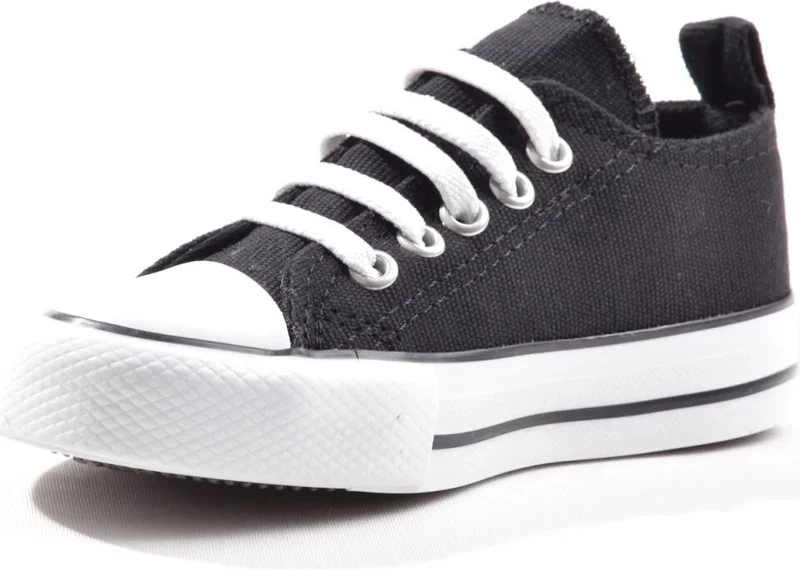 Cool Luis Black Low Kids Elastic Sneakers