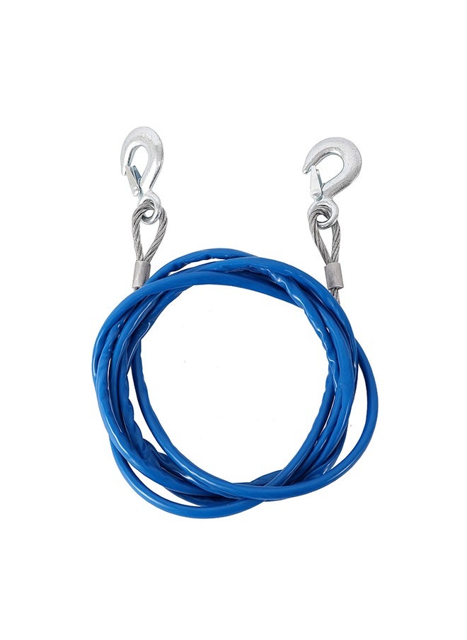 LAWAZIM Emergency Towing Rope -4mx8mm- Heavy-Duty Tow Rope with Safety Latch Hooks and Reinforced Design - for Vehicle Recovery, Roadside Emergencies, Off-Road Adventures, and Towing Disabled Vehicles  - Image 1