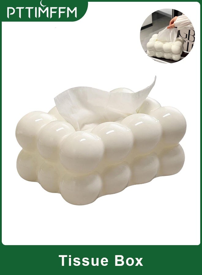 بتيمفم حامل مناديل بلاستيكي على شكل سحابة فقاعية، تصميم عصري بسيط للحمام أو غرفة النوم أو غرفة المعيشة - Image 1