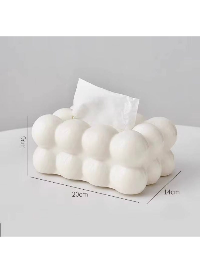 بتيمفم حامل مناديل بلاستيكي على شكل سحابة فقاعية، تصميم عصري بسيط للحمام أو غرفة النوم أو غرفة المعيشة - Image 5