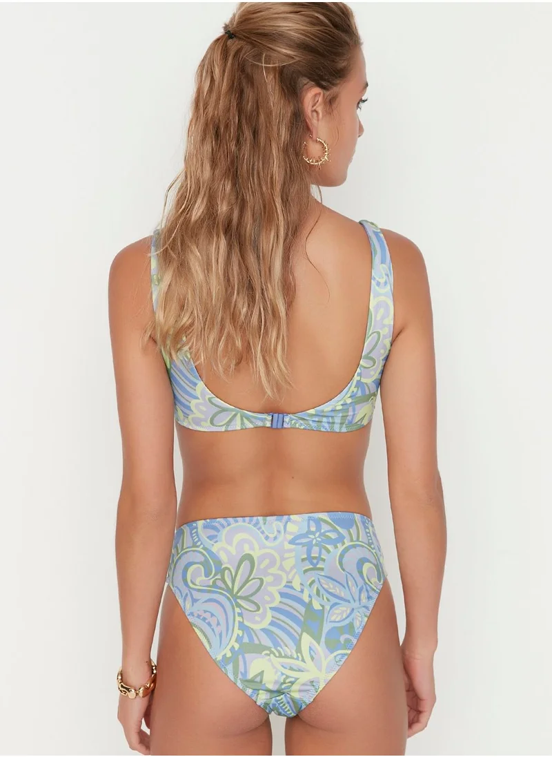 trendyol Floral Print Bikini Bottom
