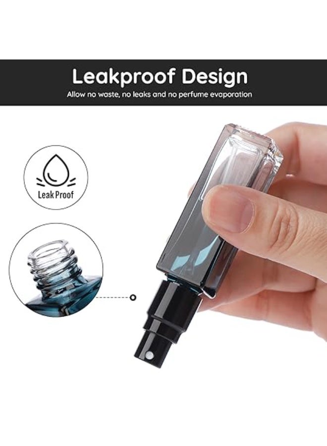 زجاجات عطر سفر - 5 قطع سعة 10 مل مع قمع وقطارة، مقاومة للتسرب - Image 3
