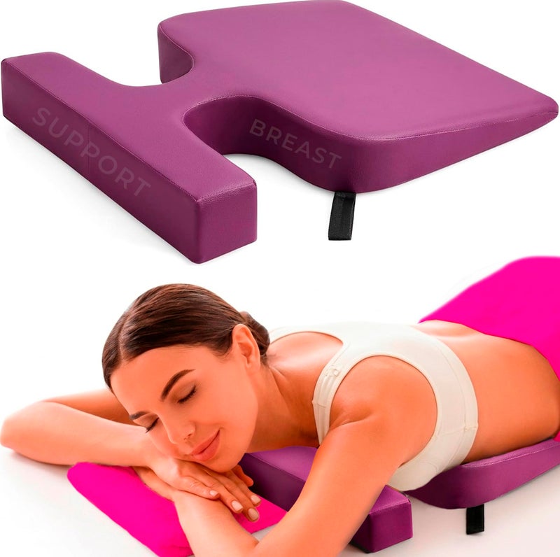 EASY SPA Medical Breast Pillow for Larger Bust Sizes(AA-C+) - Wedge Cushion for Post-Surgery, Mastectomy Aid Prone Therapy Cushion for Breast Surgery Recovery - Image 2