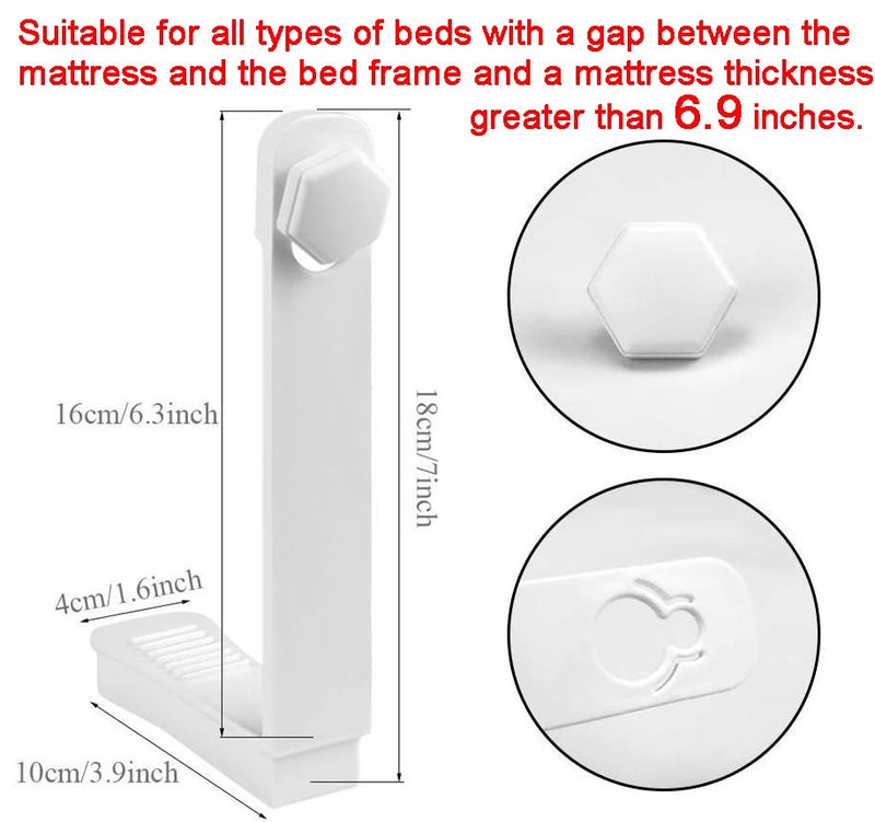 RRigo Sheet Holders - Corner Holders for Keeping Your Sheets On Your Mattress,Mattress Covers, Sofa Cushion. Easy Install (White, 8pcs) - Image 4