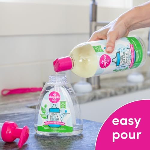 Dapple Baby Foaming Dish Soap, Refill, Unscented, 30oz (2 Units) - Image 3