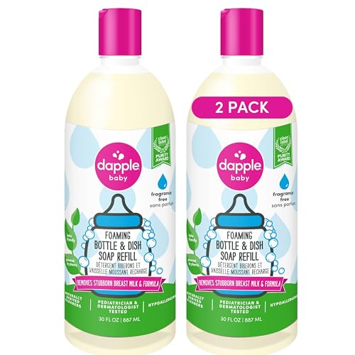 Dapple Baby Foaming Dish Soap, Refill, Unscented, 30oz (2 Units) - Image 1