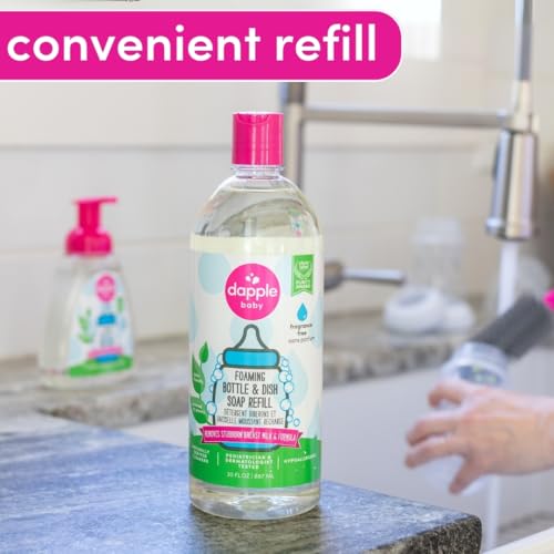 Dapple Baby Foaming Dish Soap, Refill, Unscented, 30oz (2 Units) - Image 2