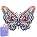 Mys Aurora Wooden Puzzles for Adults Butterfly Jigsaw Puzzles 200 Pieces 9 x 122 Inch Medium Unique Shaped Irregular Colorful Wood Puzzles Beautiful Luxury Packag Gifts for Adults and Kids - Image 2