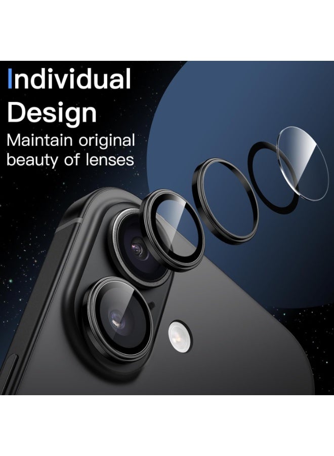 FITIT حماية عدسة الكاميرا لجهاز آيفون 17/17 إير – زجاج مقسى 9H مع حلقة ألمنيوم، مضاد للبصمات، سهل التركيب - أسود -fitit - Image 2