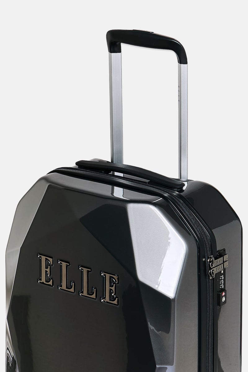 ELLE 26-Inch Hardshell Check In Spinner Luggage, Dark Grey - Image 4