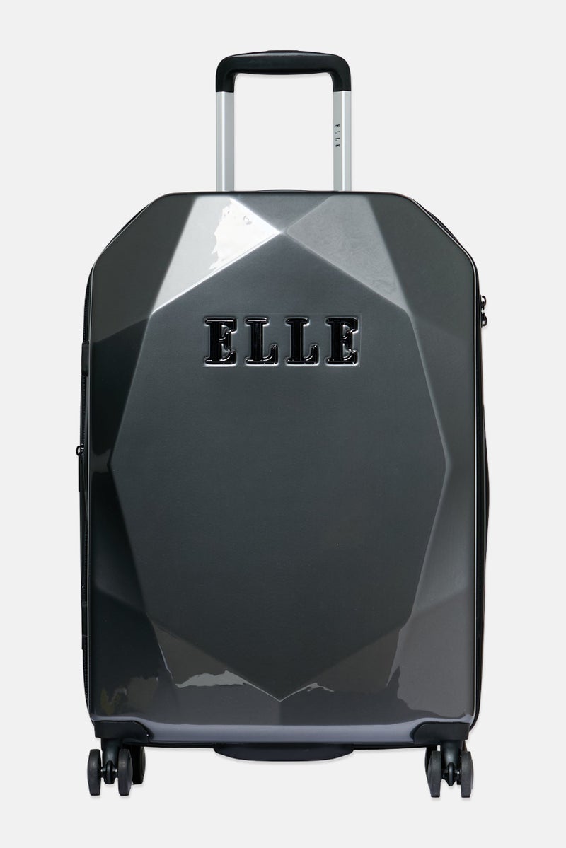 ELLE 26-Inch Hardshell Check In Spinner Luggage, Dark Grey - Image 1