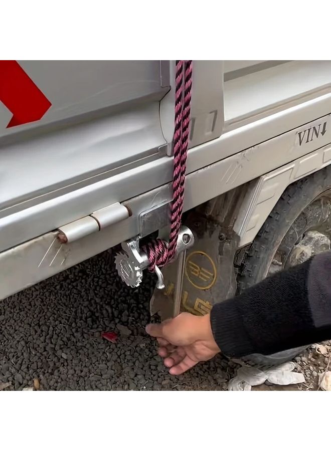 Manual Crank Ratchet Portable Car Rope Tensioner Durable Metal Detachable for Trucks - Image 5