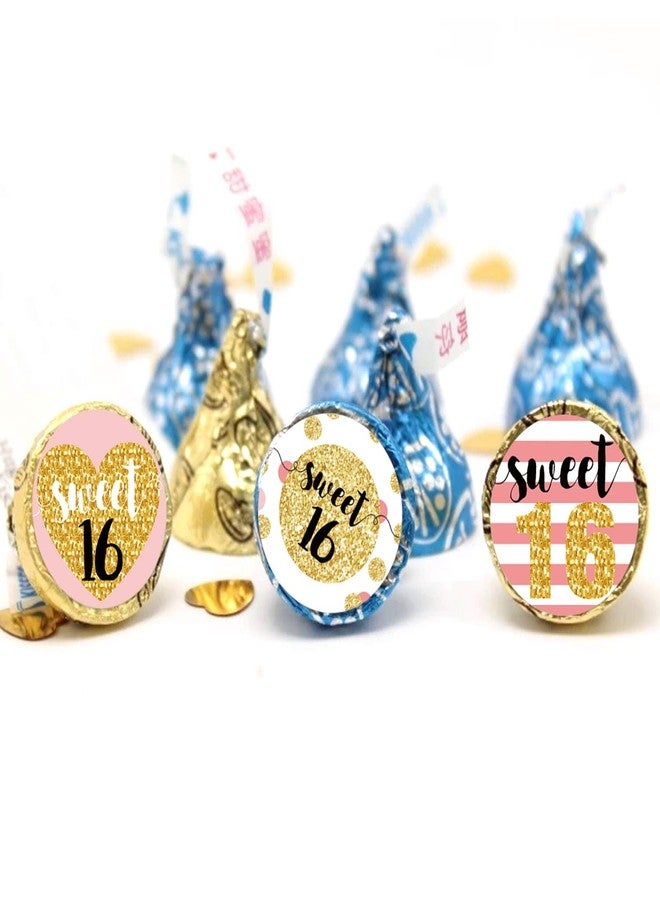 Mr.Mug Sweet 16 Kisses Stickers - 16th Birthday Party Favors, Pink Sweet 16 Decorations, 180 Count - Image 2