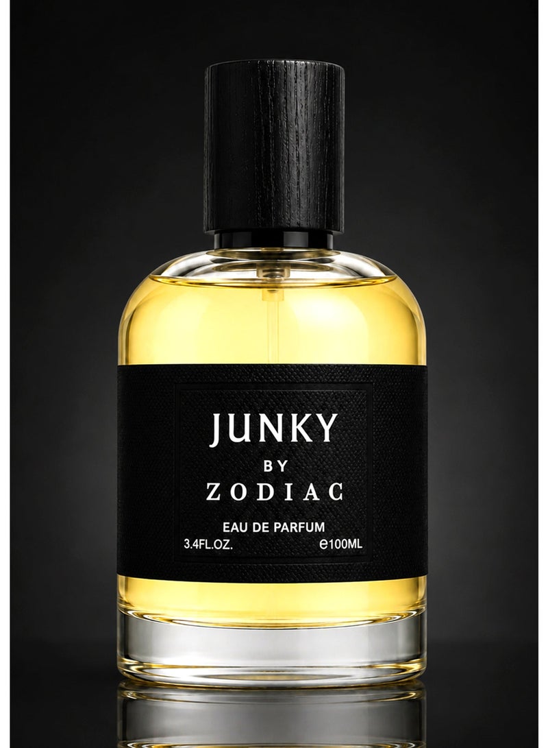 Zodiac Junky Eau De Perfume 100ml | Luxury Unisex Leather Woody Perfume with Iris & Patchouli | Long Lasting Signature Fragrance - Image 1