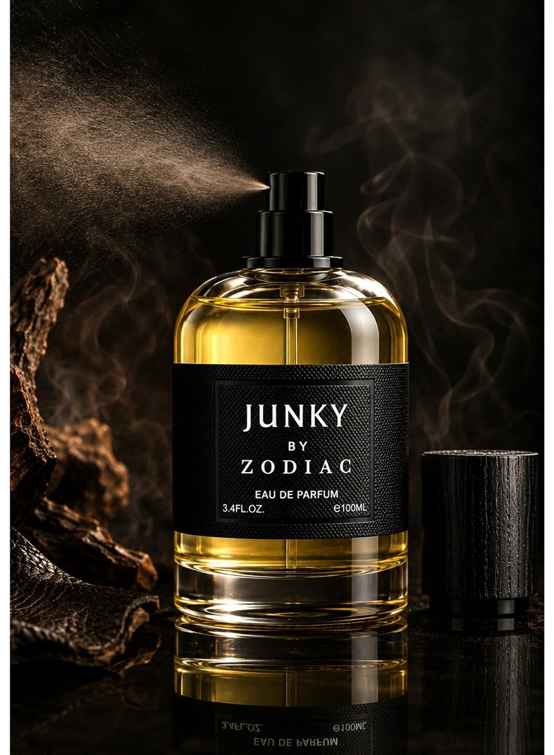 Zodiac Junky Eau De Perfume 100ml | Luxury Unisex Leather Woody Perfume with Iris & Patchouli | Long Lasting Signature Fragrance - Image 5