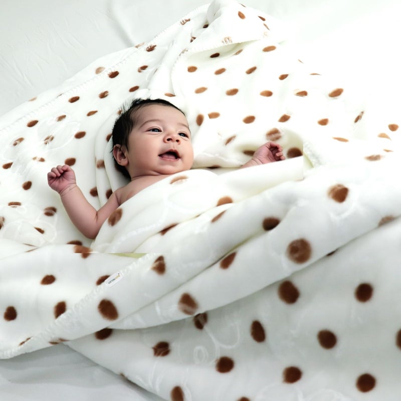 Cotton Home Polka Baby Blanket - Ultra-Soft Plush - Image 2
