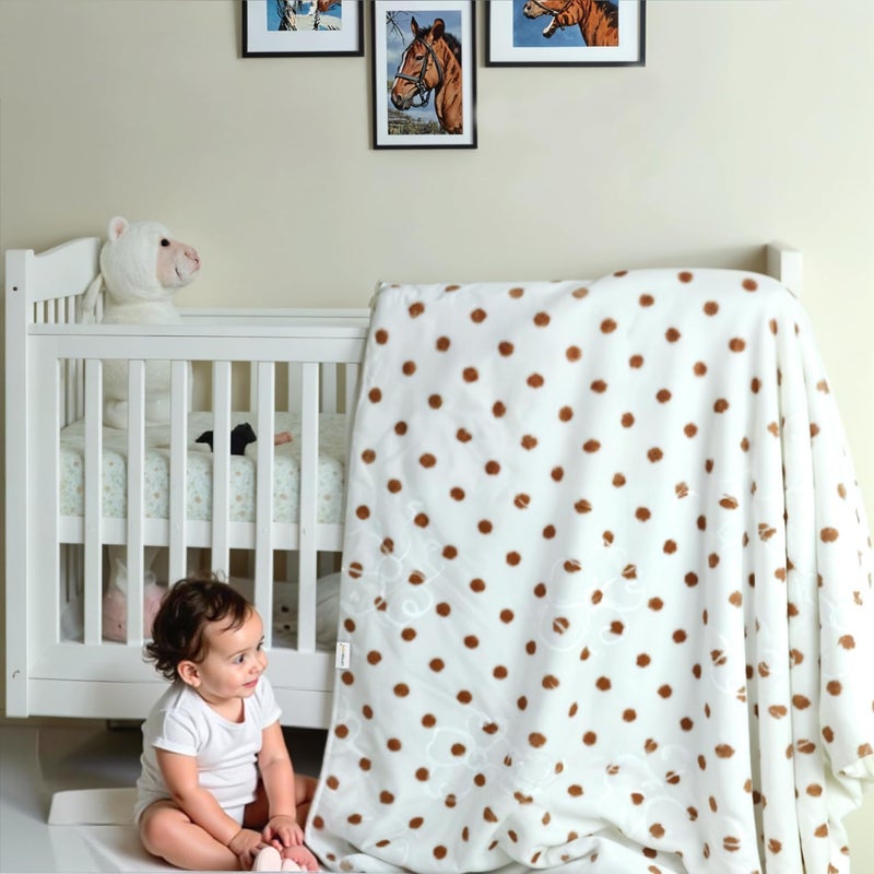 Cotton Home Polka Baby Blanket - Ultra-Soft Plush - Image 3