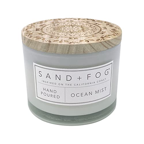 Sand + Fog Scented Candle - Ocean Mist – Additional Scents and Sizes – 100% Cotton Lead-Free Wick - Luxury Air Freshening Jar Candles - Perfect Home Decor – 12oz - Image 1