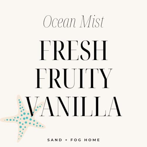 Sand + Fog Scented Candle - Ocean Mist – Additional Scents and Sizes – 100% Cotton Lead-Free Wick - Luxury Air Freshening Jar Candles - Perfect Home Decor – 12oz - Image 5