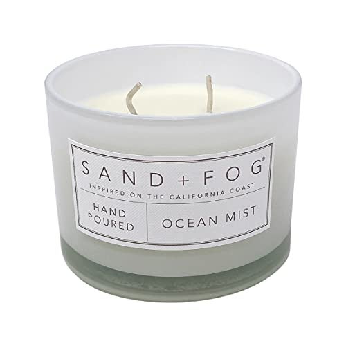 Sand + Fog Scented Candle - Ocean Mist – Additional Scents and Sizes – 100% Cotton Lead-Free Wick - Luxury Air Freshening Jar Candles - Perfect Home Decor – 12oz - Image 2
