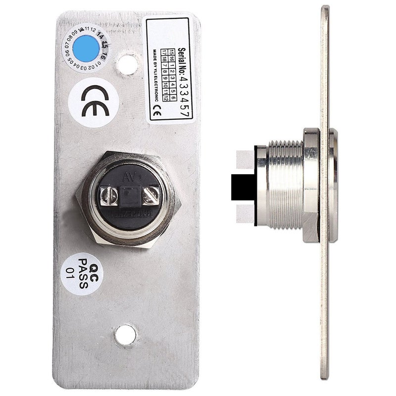 UHPPOTE Momentary Push to Exit Button Switch NO/COM Output Stainless Steel Panel for Access Control Hollow Door - Image 2