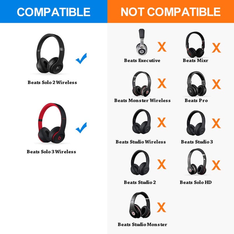 Link Dream Replacement Beats Solo 3 Earpad Beats Solo 2 Replacement Ear Pads Memory Foam Cushions Cover for Beats Solo 2 & Solo 3 Wireless Headphone - Image 2