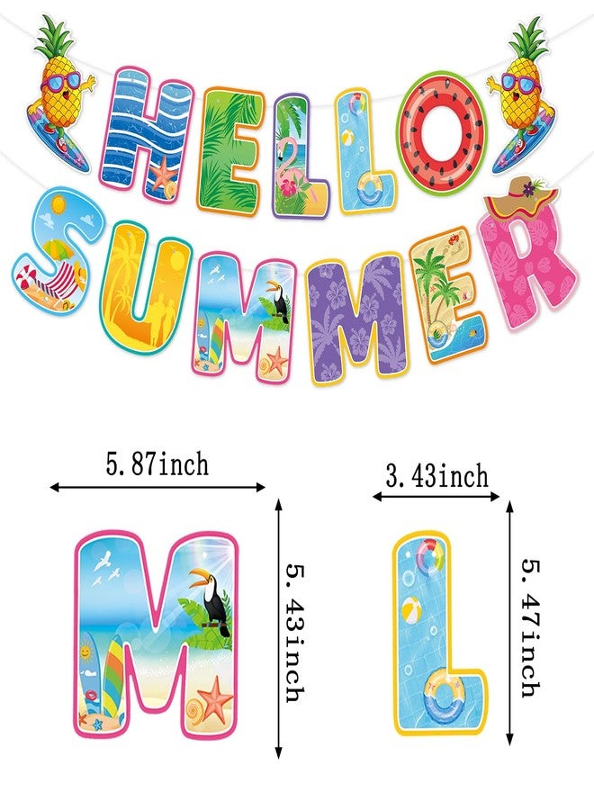 burgleda Hawaiian Luau Summer-Pool Party-Decorations Supplies - 10pcs Hello Banner,Outdoor Beach Theme Tissue Streamers Garland,Aloha Flamingo Hanging Swirl,Tropical Backdrop Office Tiki Decor Burgleda - Image 2