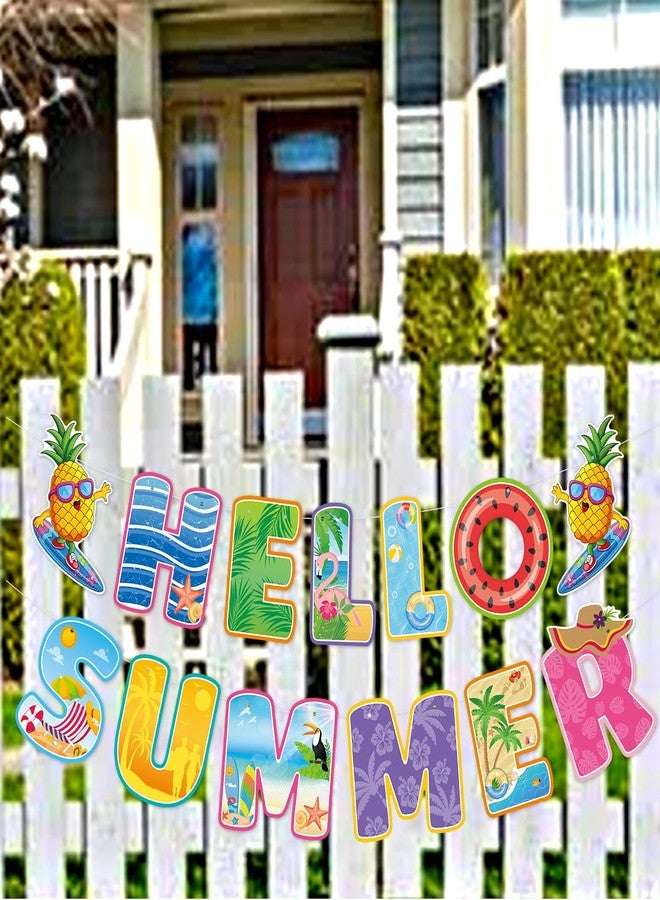 burgleda Hawaiian Luau Summer-Pool Party-Decorations Supplies - 10pcs Hello Banner,Outdoor Beach Theme Tissue Streamers Garland,Aloha Flamingo Hanging Swirl,Tropical Backdrop Office Tiki Decor Burgleda - Image 5