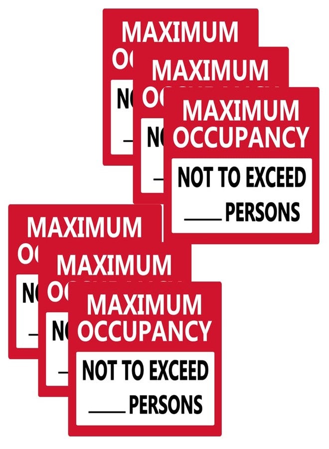 Besttile Maximum Occupancy Not to Exceed Persons Business Signs for Hotel,Business,Office,Social Distancing,10x7 Inch,10 Pcs Per Pack - Image 1
