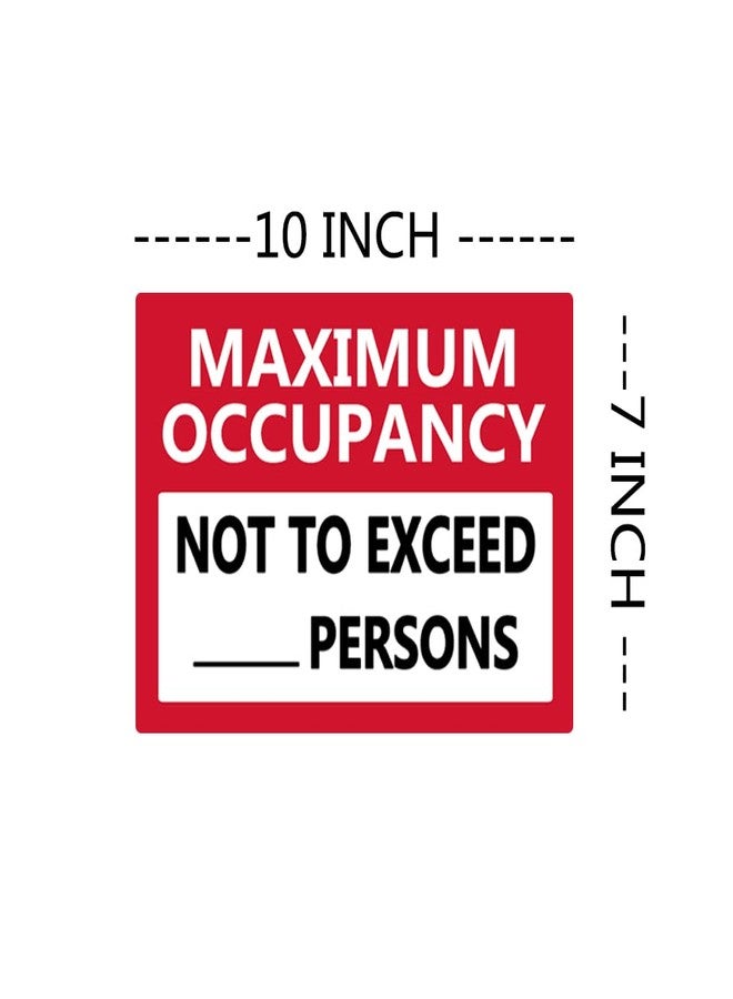 Besttile Maximum Occupancy Not to Exceed Persons Business Signs for Hotel,Business,Office,Social Distancing,10x7 Inch,10 Pcs Per Pack - Image 2