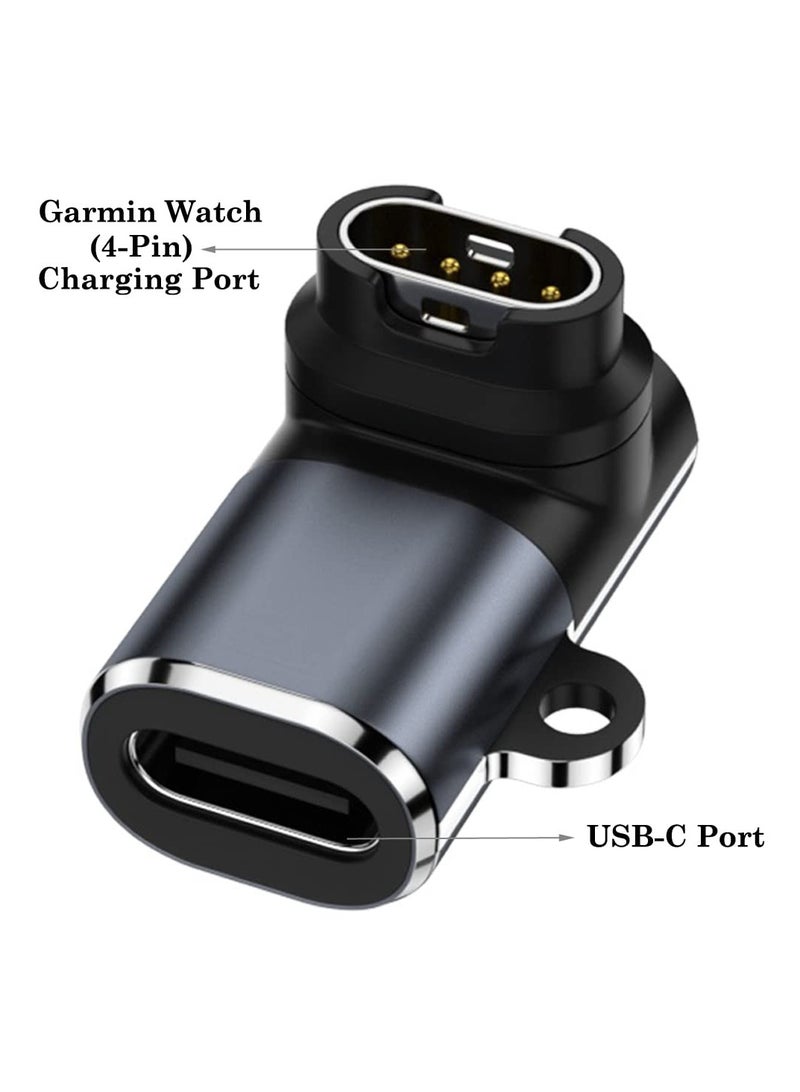 GNAFOTU USB C 90 Degree Adapter (2 Pack), Garmin Watch Charger to USB Type C Cable Converter for Garmin Fenix 7 7S 7X 6 6S 6X 5 5S 5X, Forerunner 945 45 45S 245 Music, Instinct 1/2/2S/Tide and More - Image 3