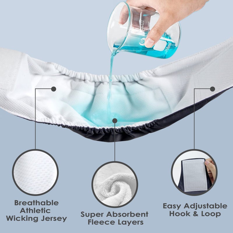 wegreeco Washable Dog Diapers - Washable Male Dog Belly Wrap - Pack of 3 - (Black,Medium) - Image 3