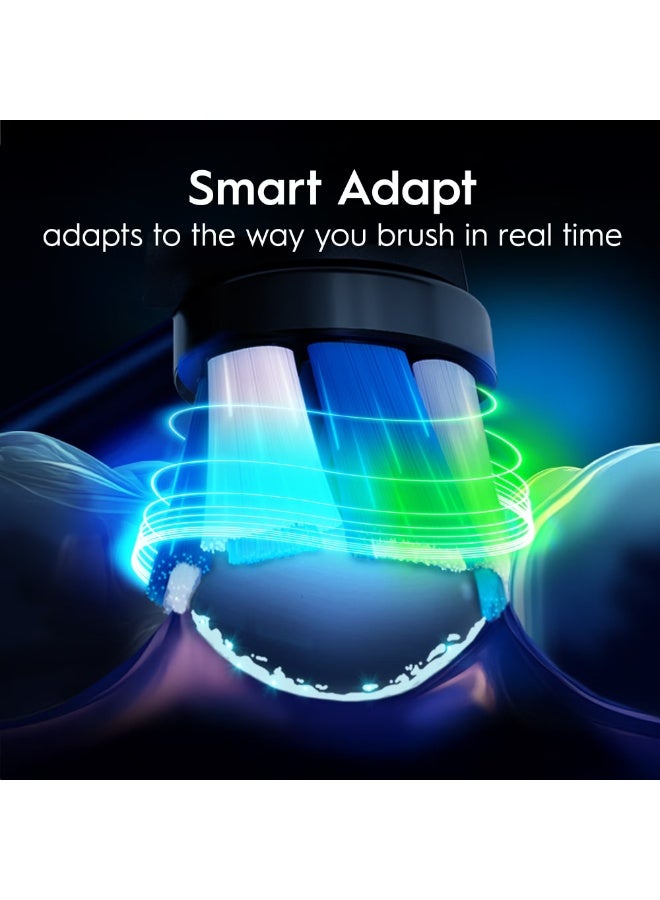 أورال بي أورال-بي Oral-B iO Series 10، فرشاة أسنان كهربائية ذكية، 7 أوضاع تنظيف، تقنية iO، ذكاء اصطناعي مع تتبع ثلاثي الأبعاد للأسنان، شاشة تفاعلية، شاحن مغناطيسي سريع 3 ساعات - إصدار محدود لونار جولد، الذهب القمري. - Image 3