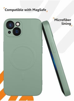 MOBILIUS for iPhone 13 Case, Soft Anti-Scratch Microfiber Lining, Compatible with MagSafe, Shockproof Phone Case for iPhone 13, Gray-green  - Image 3